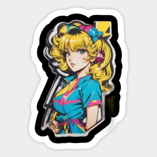 Retro anime girl Sticker